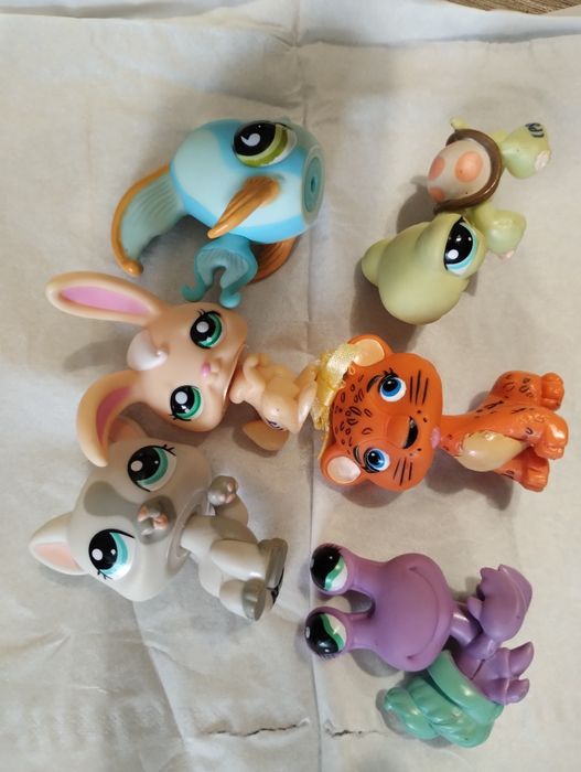 Littlest Pet Shop figurki krab żółwik skalar kotek