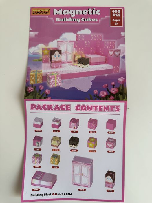 Світловідбиваючий магнітний сенсорний конструктор Замок принцеси 100шт