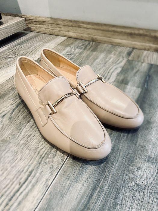 NOWE mokasyny damskie, skórzane beżowe 37,41