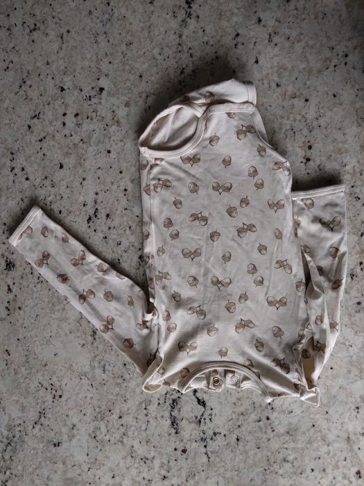 Body z długim rękawem hm h&m żołędzie 86