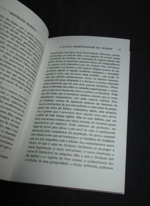 Livro A Última Oportunidade do Homem Bertrand Russell
