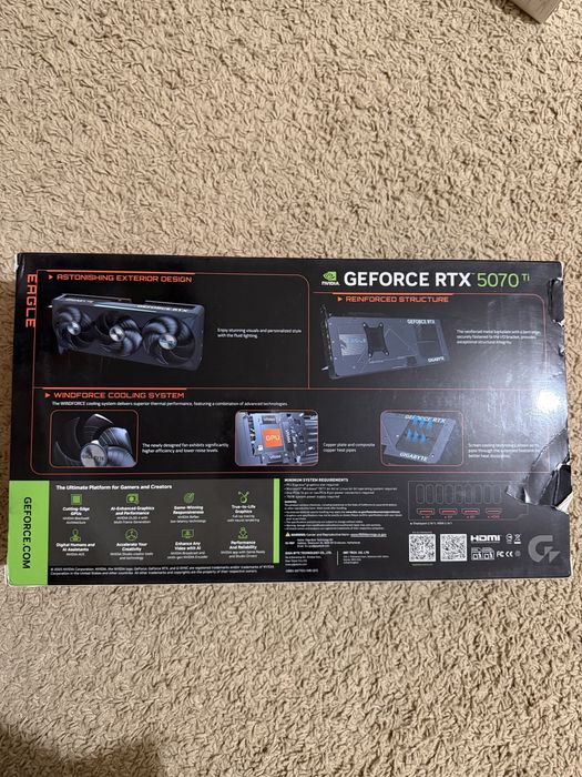 Відеокарта GIGABYTE GeForce RTX 5070 Ti EAGLE OC SFF 16 GB