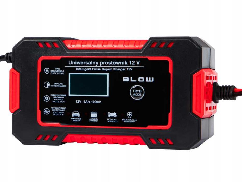 Prostownik automatyczny inteligentny ładowarka akumulatora LCD 12V 6A