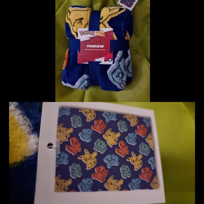 Almofada / Manta polar Pokemon - Bulbasaur Squirtle Pikachu Charmander