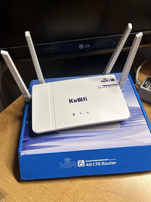 Роутер KuWfi 4G LTE мобільний інтернет під сім карту та кабель