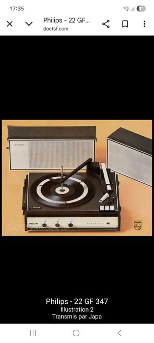 Gira discos Philips vintage