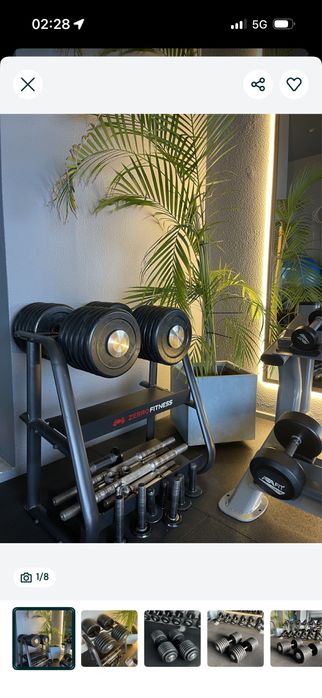 Stand rack de halteres e discos