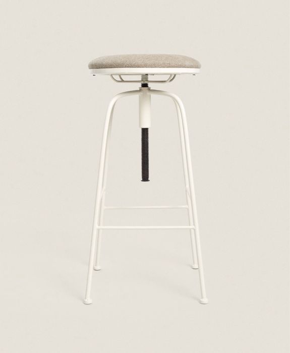 Banqueta Alta Giratória Linho Zara Home NOVO