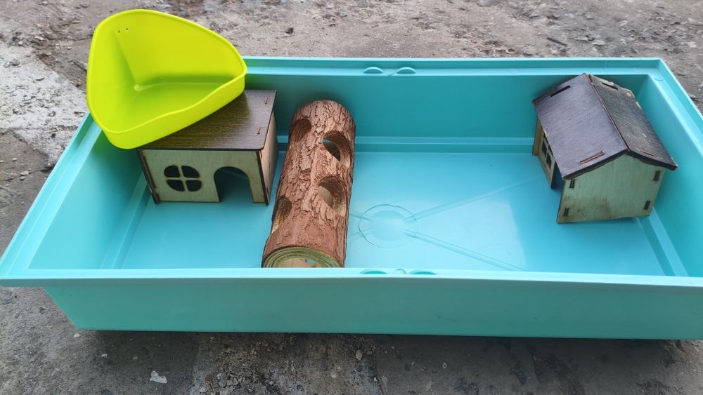 Готова клітка для гризунів (хом'яка джунгарського, сирійського, щурів)