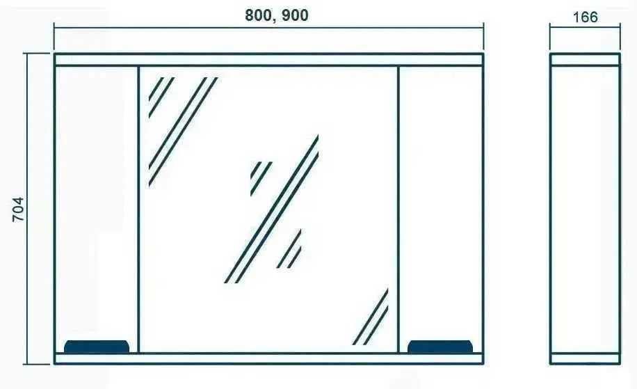 Новое зеркало в ванну с двумя пеналами и подсветкой. Косметика, макияж