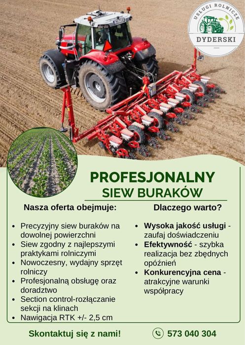 Usługi Rolnicze Siew Buraków Cukrowych