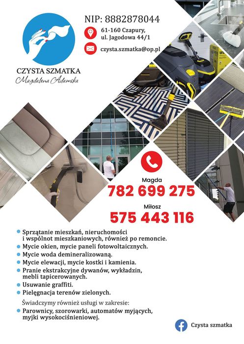 Mycie kostki brukowej, mycie elewacji, mycie okien