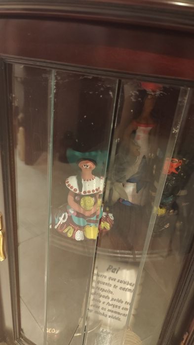 Consola de hall de entrada mogno maciço e com espelho agarrado