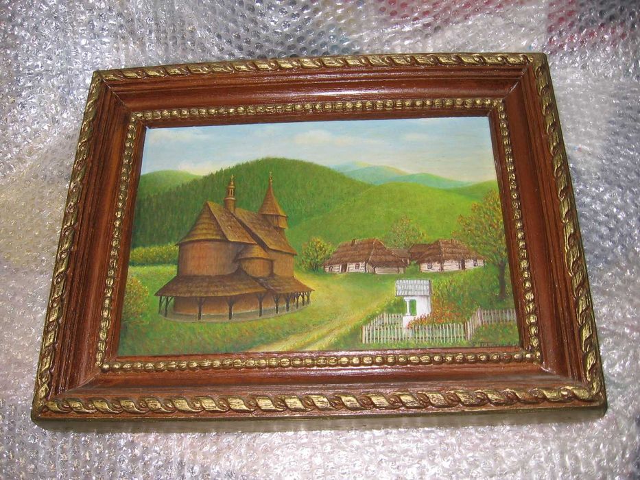 Stary obraz skansen cerkiew kościół modrzewiowy