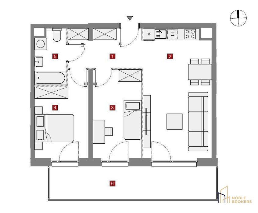 Papierni Prądnickich | 3 pokoje+aneks | taras | top floor!