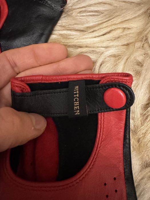 Czerwone rękawiczki samochodowe damskie Wittchen