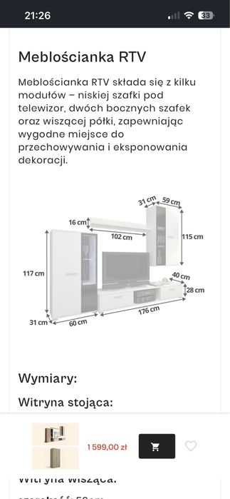 Sprzedam Mebloscianke