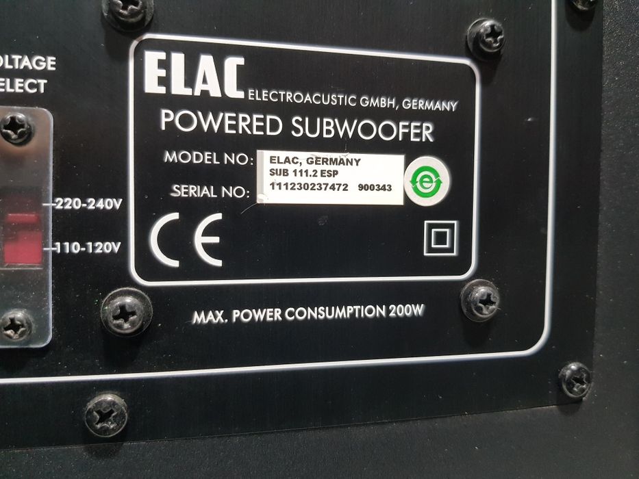 Активний сабвуфер ELAC SUB 111.2., +1,  потужність 100 Вт, б/у з Німеч
