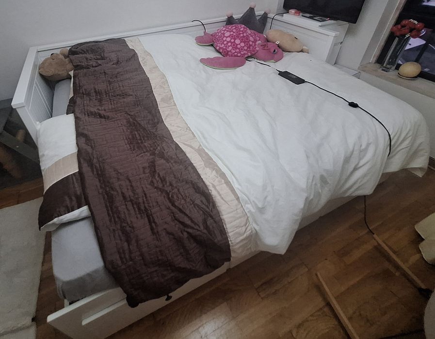 Cama hemnes ikea com colchão molaflex jubilee