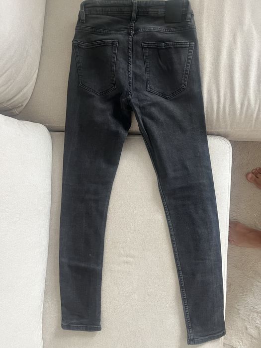 Calças Skinny cinza Zara