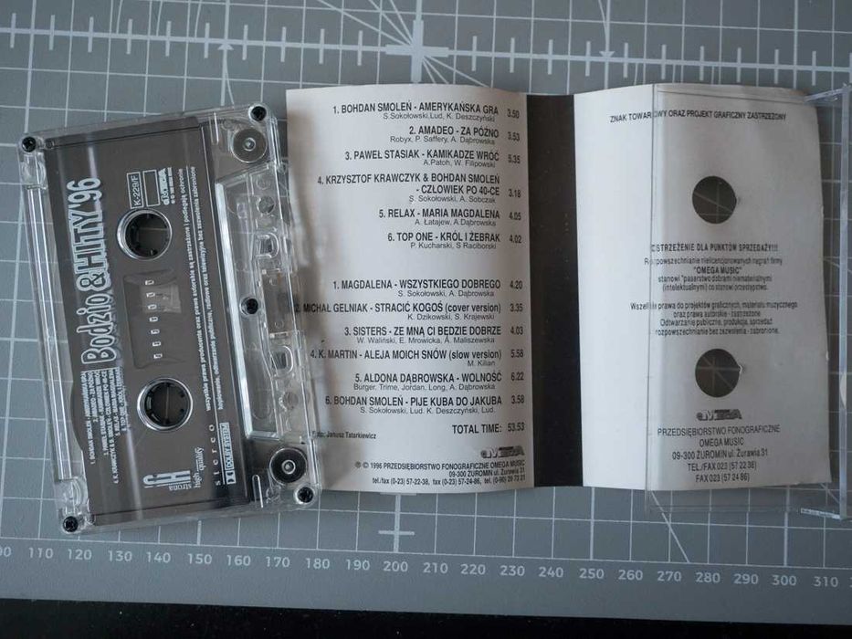 Kasety magnetofonowe Bodzio'96 & Hity