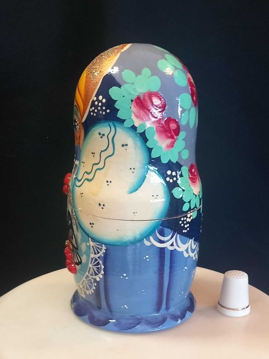 Matrioska de madeira com 5 peças