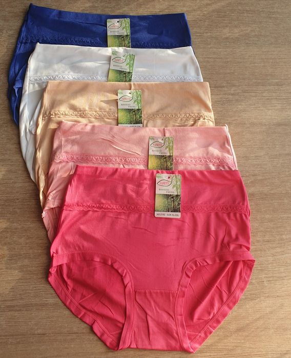 5×Damskie majtki figi z wysokim stanem 2/3XL