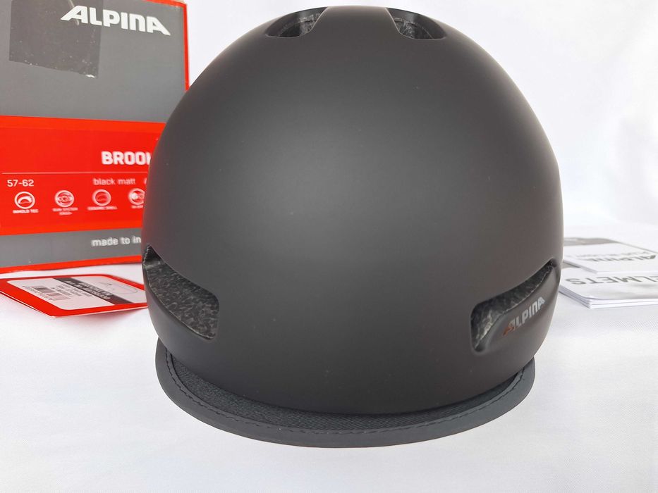 Kask rowerowy Alpina Urban Brooklyn Black Matt L 57-62cm LED