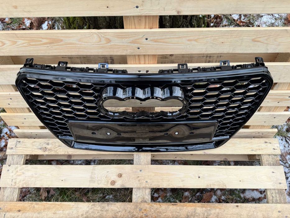 Grill Atrapa Audi A7 C7 11-14 styl RS7 ALL BLACK QUATTRO