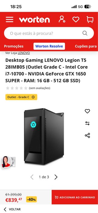 Pc gaming legion t5