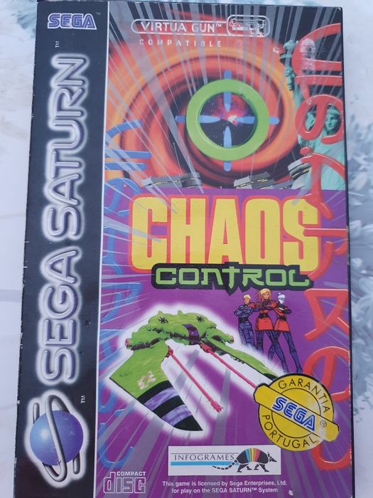 Jogo Sega Saturno Chaos Control c/ caixa e manual