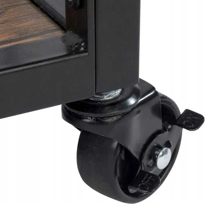 Rustykalny Barek mobilny z tacą Wózek kuchenny