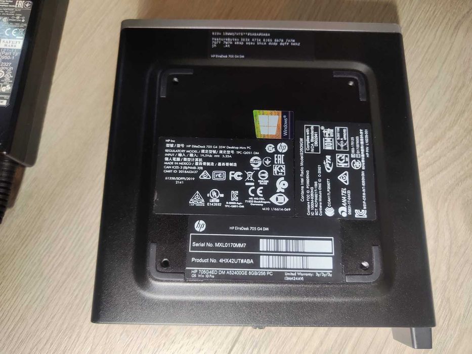 HP EliteDesk 705 G4 Mini AMD Ryzen 5 PRO 2400GE 8GB RAM 240GB SSD