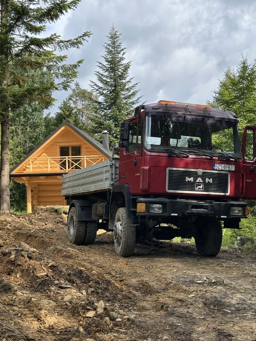 Usluga transportowe wywrotka 4x4 6x4 transport kruszywa transport autolaweta kompleksowa usluga budowlane koparka obrotowa koparko ladowarka minikopar
