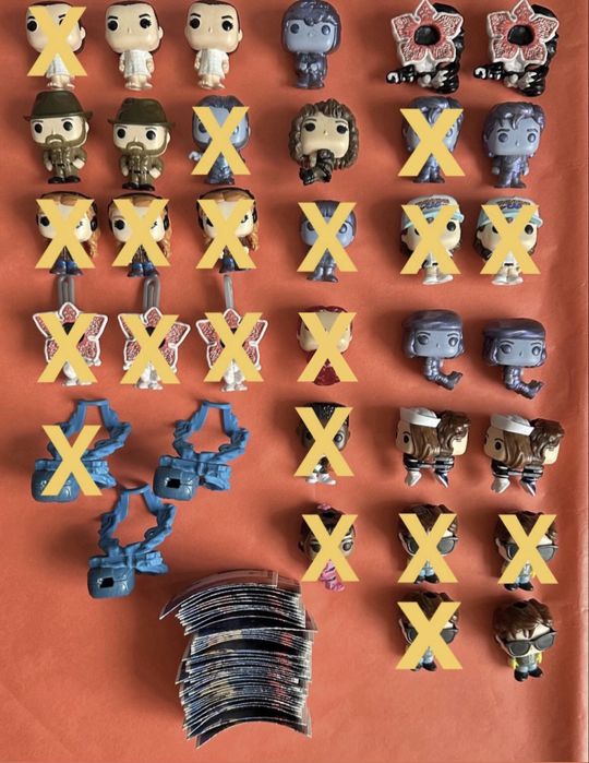Фігурки Кіндер Джой Дивні Дива, kinder joy stranger things