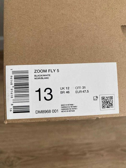 Бігові кросівки Nike ZOOM FLY 5,розмір 13 US 31 cm