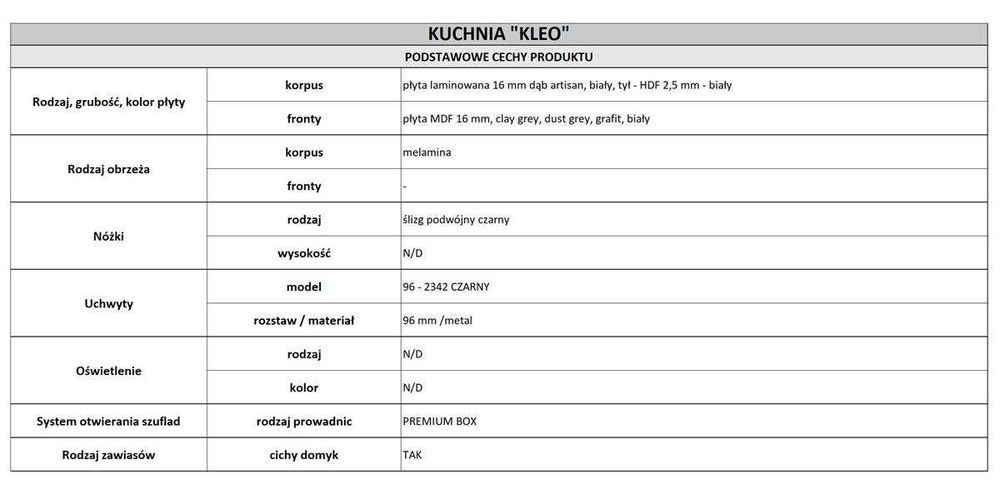 Meble kuchenne kuchnia KLEO MDF styl Angielski Frezowane fronty