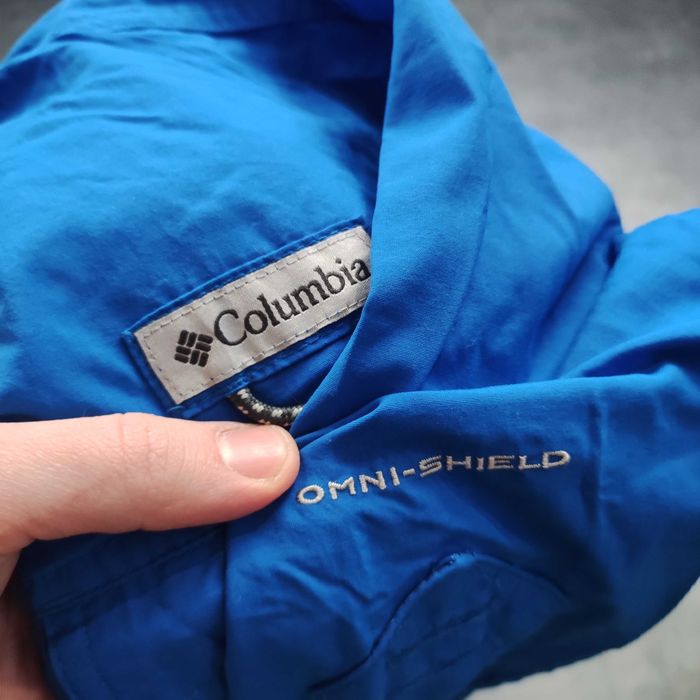 MĘSKA PREMIUM Trekking Góry Koszula Podróż Columbia Omni-Shield Logo