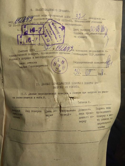 Счетчик водяной для дома, предприятия. Мade in USSR