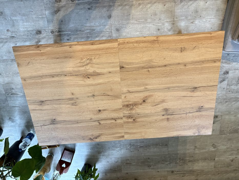 Stół drewniany, rozkladany, jadalnia, loft