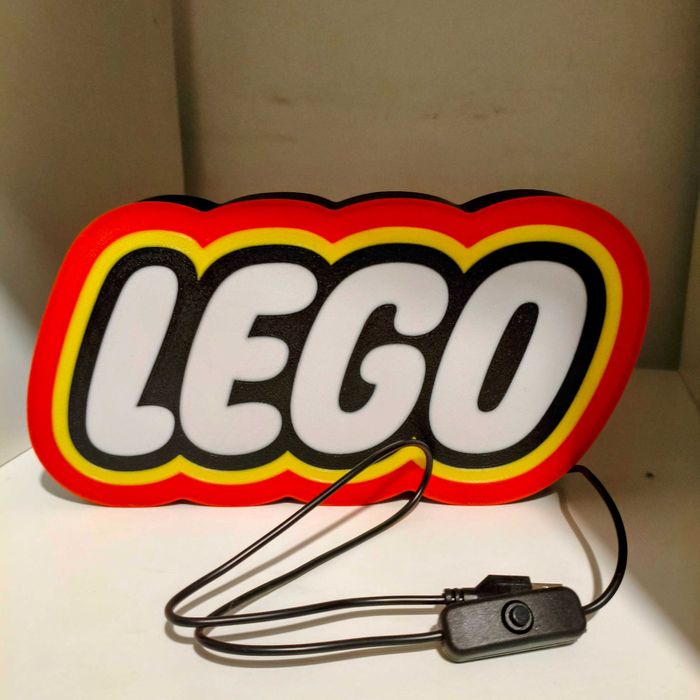 Candeeiro luz de presença LED Lego com interruptor e ligação USB