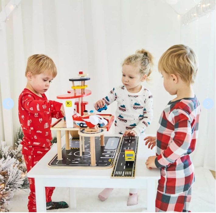 дерев'яний багаторівневий ігровий набір «Парковка і вперед»