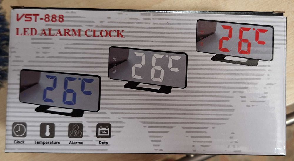 Электронные зеркальные часы VST