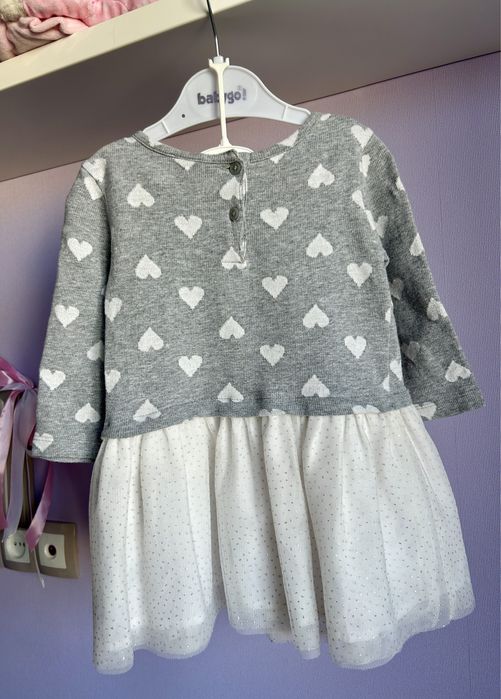 Сукня Gap сіра із пишною спідничкою 86-92 18-24 міс, на 2 роки