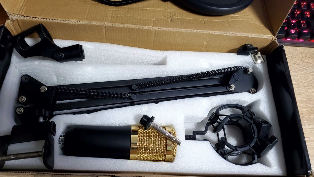 Студійний мікрофон для стрімів ХОКО MC-220 аналог BM800 комплект