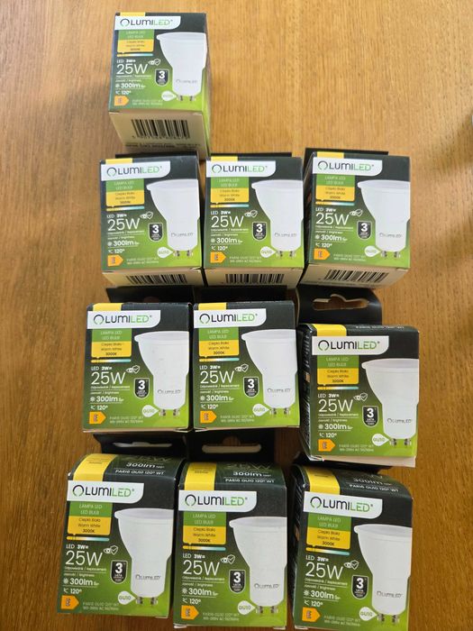 żarówki lumiled GU10 3W = 25W 200lm, ciepła biała 3000K, 13 szt, Nowe!
