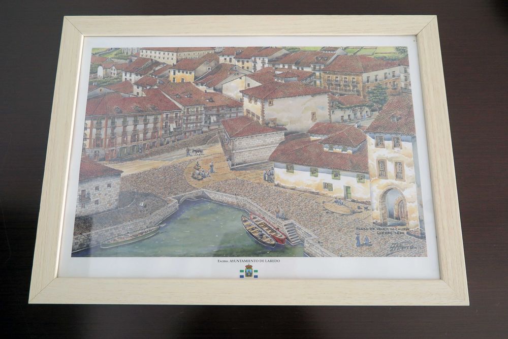 3 quadros exclusivos de paisagens de Laredo (séc. XIX)