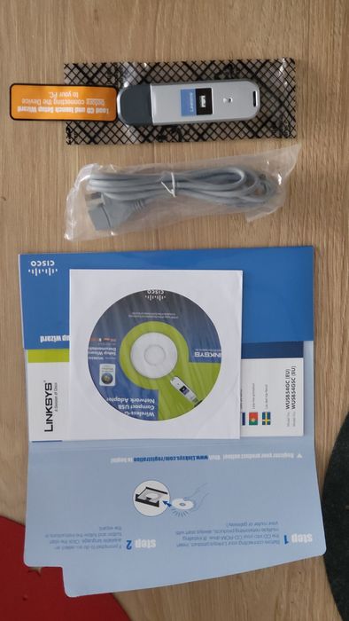 Wifi stick adapter linksys Wireless-G nowy komplet