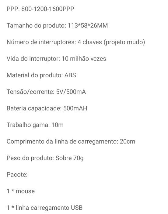 Rato wireless bluetooth, recarregável. Design ultrafino e elegante.