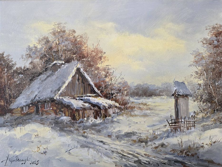 Obraz Olejny Zaśnieżona cisza - Jacek Fijałkowski